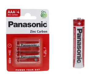 Bateria PANASONIC R03 AAA czerwona opakowanie 4 szt