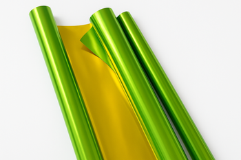 Folia metalizowana DWUSTRONNA ZŁOTO - ZIELONA chrom 50 cm/8m