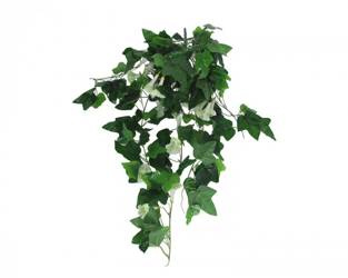 Bukiet z liści z białymi kwiatami l 80cm d 40cm