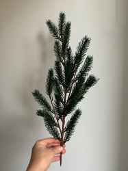 Gałązka gumowa silikonowa PE JODŁA 53 cm CIEMNO ZIELONA