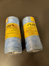 Organza obszywana 12 cm x 8 m -jasno  Niebieski