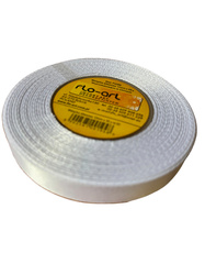 Wstążka, tasiemka atłasowa materiałowa BIAŁA 12mm*35y