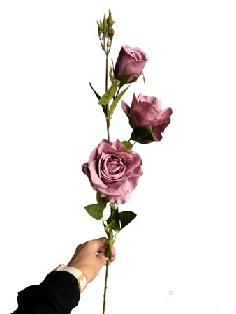 Róża gałązka 90cm  pudrowy fiolet